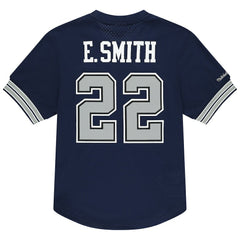Emmitt Smith Dallas Cowboys Retired Player Name & Number Mesh T-Shirt Navy | Mitchell & Ness