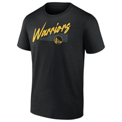 Golden State Warriors Color Block Slant Quick Strike T-Shirt Black - NBA