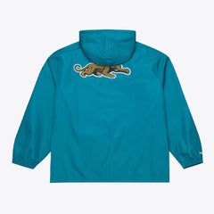 Jacksonville Jaguars Coaches Full-Snap Hooded Windbreaker Jacket Teal | Mitchell & Ness