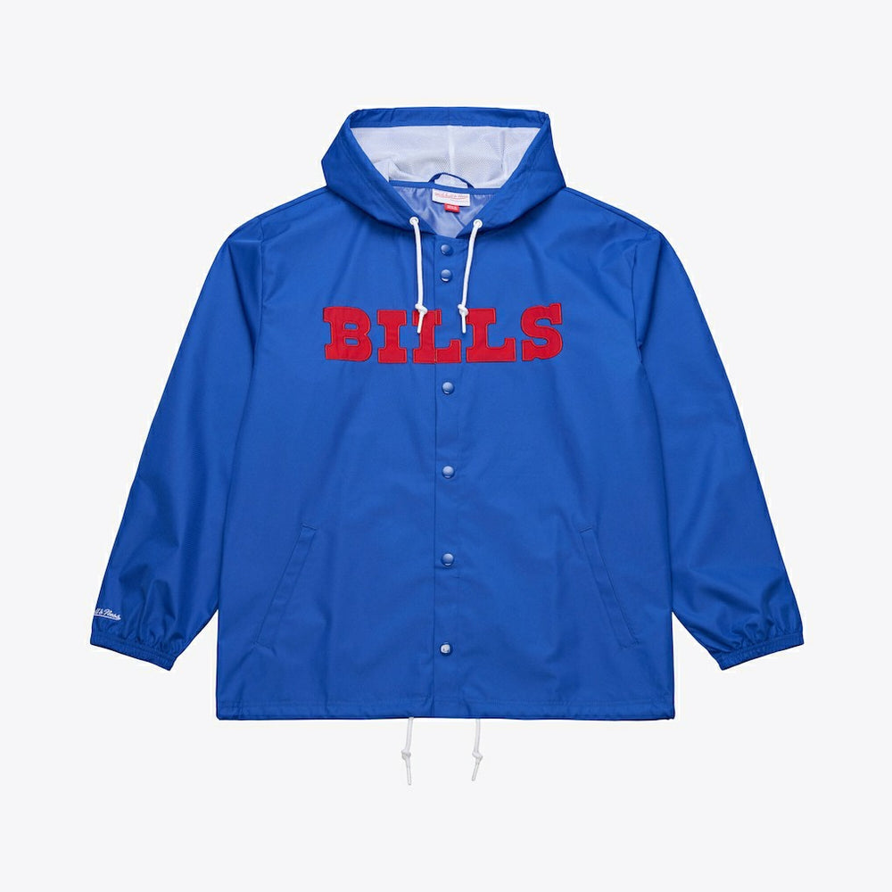 Buffalo Bills Coaches Full-Snap Hooded Windbreaker Jacket Royal | Mitchell & Ness