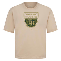 Tampa Bay Rays Levelwear Oversized Luxe Signature Knit Buckler T-Shirt - MLB