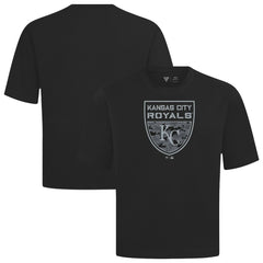 Kansas City Royals Levelwear Oversized Luxe Signature Knit Buckler T-Shirt - MLB