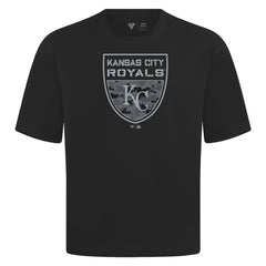 Kansas City Royals Levelwear Oversized Luxe Signature Knit Buckler T-Shirt - MLB