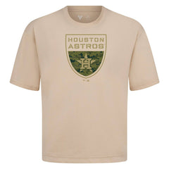 Houston Astros Levelwear Oversized Luxe Signature Knit Buckler T-Shirt - MLB