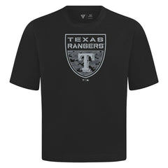 Texas Rangers Levelwear Oversized Luxe Signature Knit Buckler T-Shirt - MLB