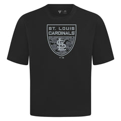 St. Louis Cardinals Levelwear Oversized Luxe Signature Knit Buckler T-Shirt - MLB