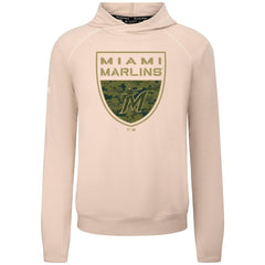 Miami Marlins Levelwear Mandate Buckler Tri-Blend Pullover Hoodie - MLB