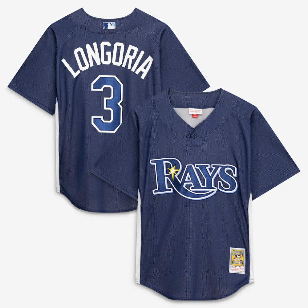 Evan Longoria Tampa Bay Rays Mitchell & Ness Authentic Batting Practice Jersey - MLB