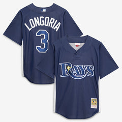 Evan Longoria Tampa Bay Rays Mitchell & Ness Authentic Batting Practice Jersey - MLB