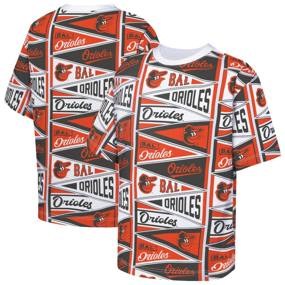 Baltimore Orioles Outerstuff Youth All-Over Pennant T-Shirt - MLB
