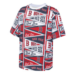 Boston Red Sox Outerstuff Youth All-Over Pennant T-Shirt - MLB