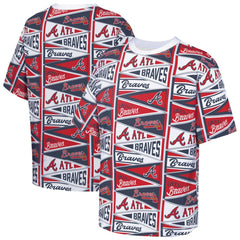 Atlanta Braves Outerstuff Youth All-Over Pennant T-Shirt - MLB