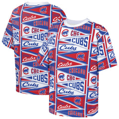 Chicago Cubs Outerstuff Youth All-Over Pennant T-Shirt - MLB