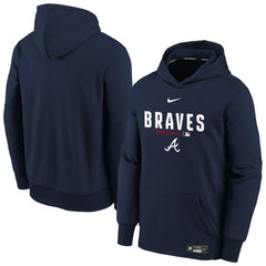 Atlanta Braves Nike Youth Authentic Collection Therma-FIT Hoodie - MLB