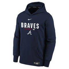 Atlanta Braves Nike Youth Authentic Collection Therma-FIT Hoodie - MLB
