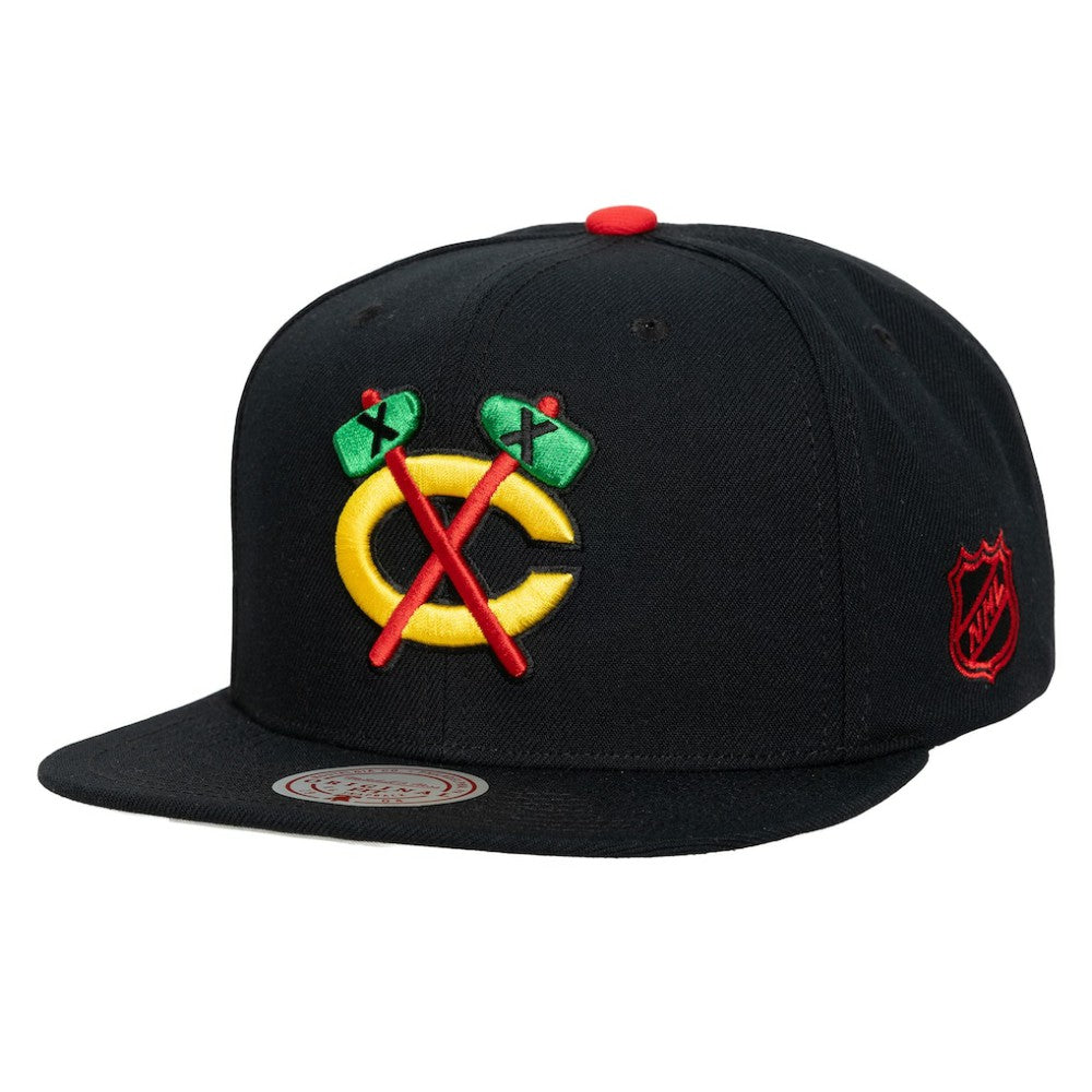 Chicago Blackhawks Mitchell & Ness Legendary Away Snapback Hat - Black - NHL