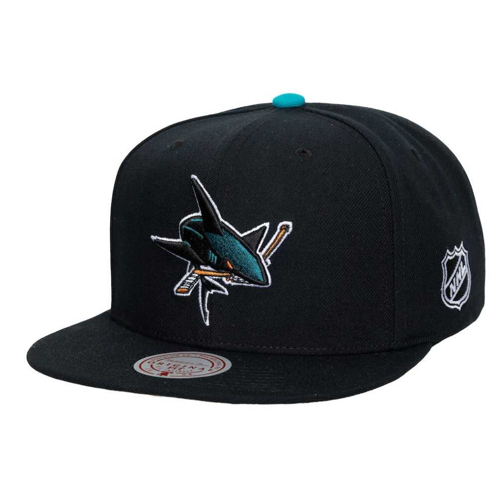 San Jose Sharks Mitchell & Ness Legendary Away Snapback Hat - Black - NHL