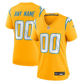 Los Angeles Chargers Women's Alternate Charger Power Game Custom Jersey Gold | Nike for Sale