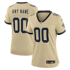 New Orleans Saints Women's Gameday Golds Alternate Custom Game Jersey Gold | Nike for Sale