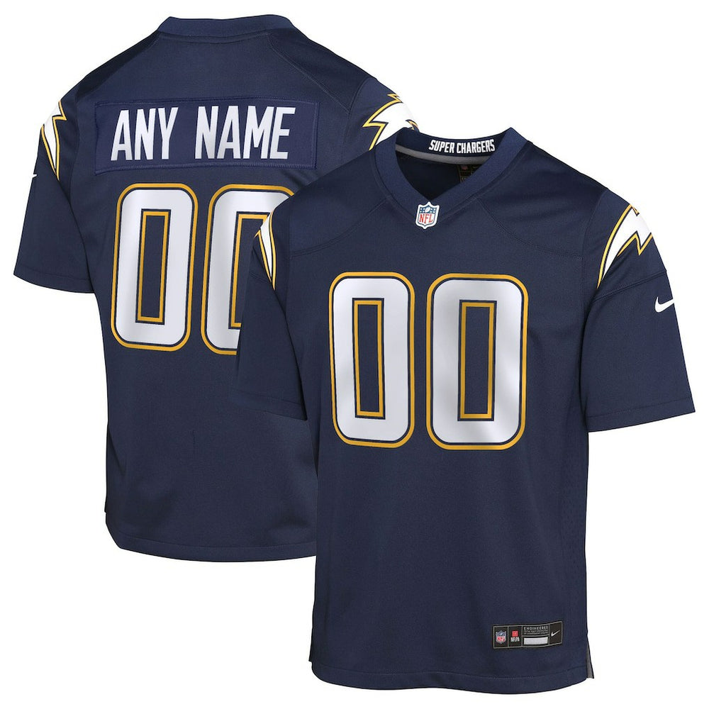 Los Angeles Chargers Youth Alternate Super Chargers Game Custom Jersey Navy | Nike for Sale