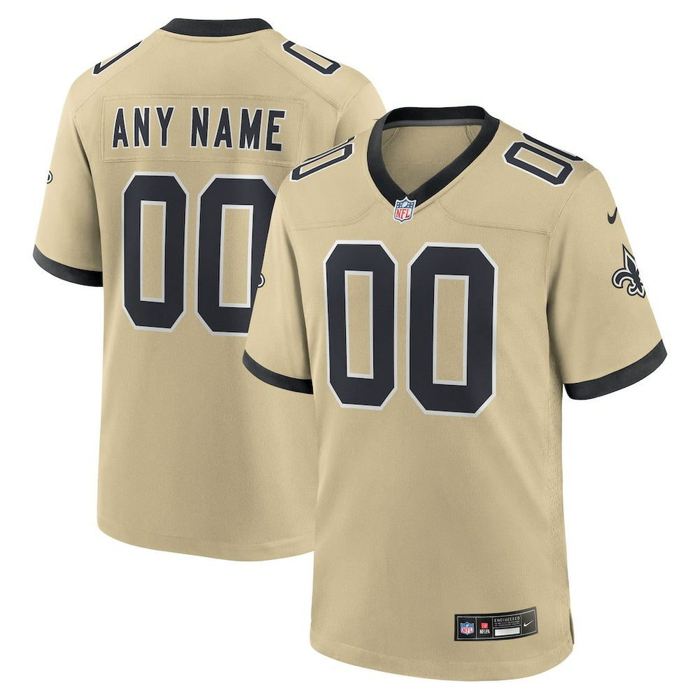 New Orleans Saints Youth Gameday Golds Alternate Custom Game Jersey Gold | Nike for Sale