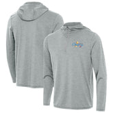 Oklahoma City Thunder Antigua 2025 NBA Finals Champions Tidy Quarter-Zip Hoodie Heather Gray - NBA