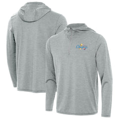 Oklahoma City Thunder Antigua 2025 NBA Finals Champions Tidy Quarter-Zip Hoodie Heather Gray - NBA