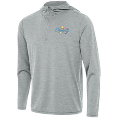 Oklahoma City Thunder Antigua 2025 NBA Finals Champions Tidy Quarter-Zip Hoodie Heather Gray - NBA