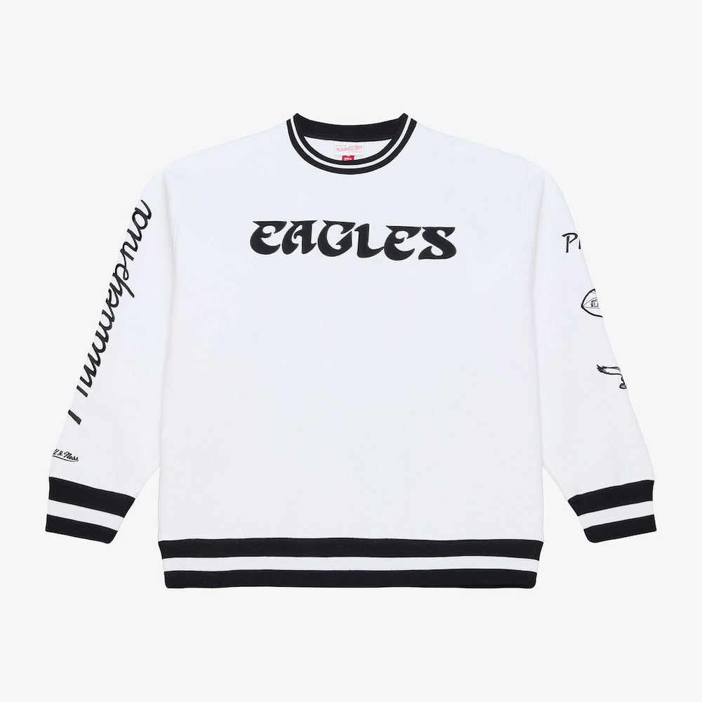Philadelphia Eagles Arctic Fleece Sweatshirt White | Mitchell & Ness