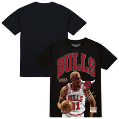 Dennis Rodman Chicago Bulls Hardwood Classics Player Arch T-Shirt Black - NBA