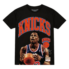 Patrick Ewing New York Knicks Hardwood Classics Player Arch T-Shirt Black - NBA