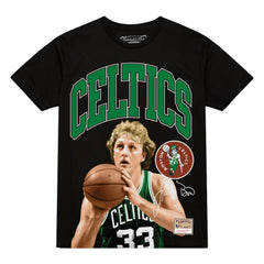 Larry Bird Boston Celtics Hardwood Classics Player Arch T-Shirt Black - NBA