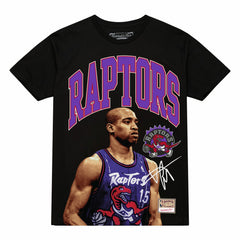 Vince Carter Toronto Raptors Hardwood Classics Player Arch T-Shirt Black - NBA