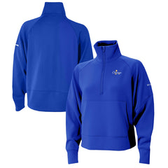 Oklahoma City Thunder Women's 2025 NBA Finals Champions Wickhams Hills Raglan Omni-Wick Half-Zip Pullover Blue - NBA