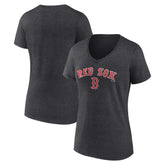 Boston Red Sox Women's Team Lockup V-Neck T-Shirt - MLB