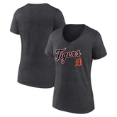 Detroit Tigers Women's Team Lockup V-Neck T-Shirt - MLB