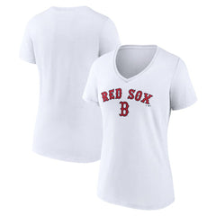 Boston Red Sox Women's Team Lockup V-Neck T-Shirt - MLB