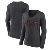 San Francisco Giants Women's Team Lockup Long Sleeve V-Neck T-Shirt - MLB