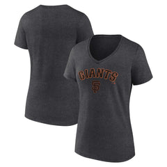 San Francisco Giants Women's Team Lockup V-Neck T-Shirt - MLB