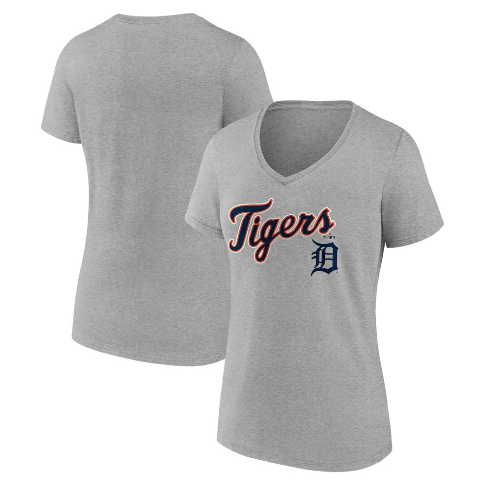 Detroit Tigers Women's Team Lockup V-Neck T-Shirt - MLB