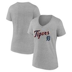 Detroit Tigers Women's Team Lockup V-Neck T-Shirt - MLB