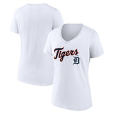 Detroit Tigers Women's Team Lockup V-Neck T-Shirt - MLB