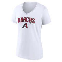 Arizona Diamondbacks Women's Team Lockup V-Neck T-Shirt - MLB