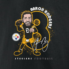Aaron Rodgers Pittsburgh Steelers Steel City T-Shirt Black | NFL