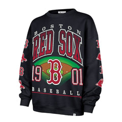 Boston Red Sox '47 Women's Trendy Team Go Big Oversized Sweatshirt - MLB