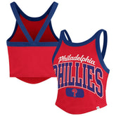 Philadelphia Phillies '47 Women's Trendy Team Rally Sporty Cropped Racerback Tank Top - MLB