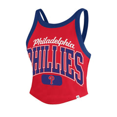 Philadelphia Phillies '47 Women's Trendy Team Rally Sporty Cropped Racerback Tank Top - MLB