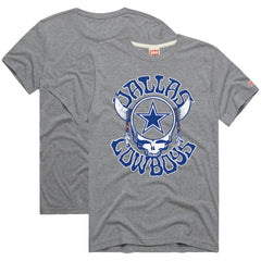 Dallas Cowboys Homage NFL x Grateful Dead Tri-Blend T-Shirt Gray | NFL