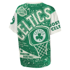 Boston Celtics Outerstuff Youth Top Player All-Over-Print T-Shirt Cream - NBA