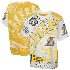 Los Angeles Lakers Outerstuff Youth Top Player All-Over-Print T-Shirt Cream - NBA